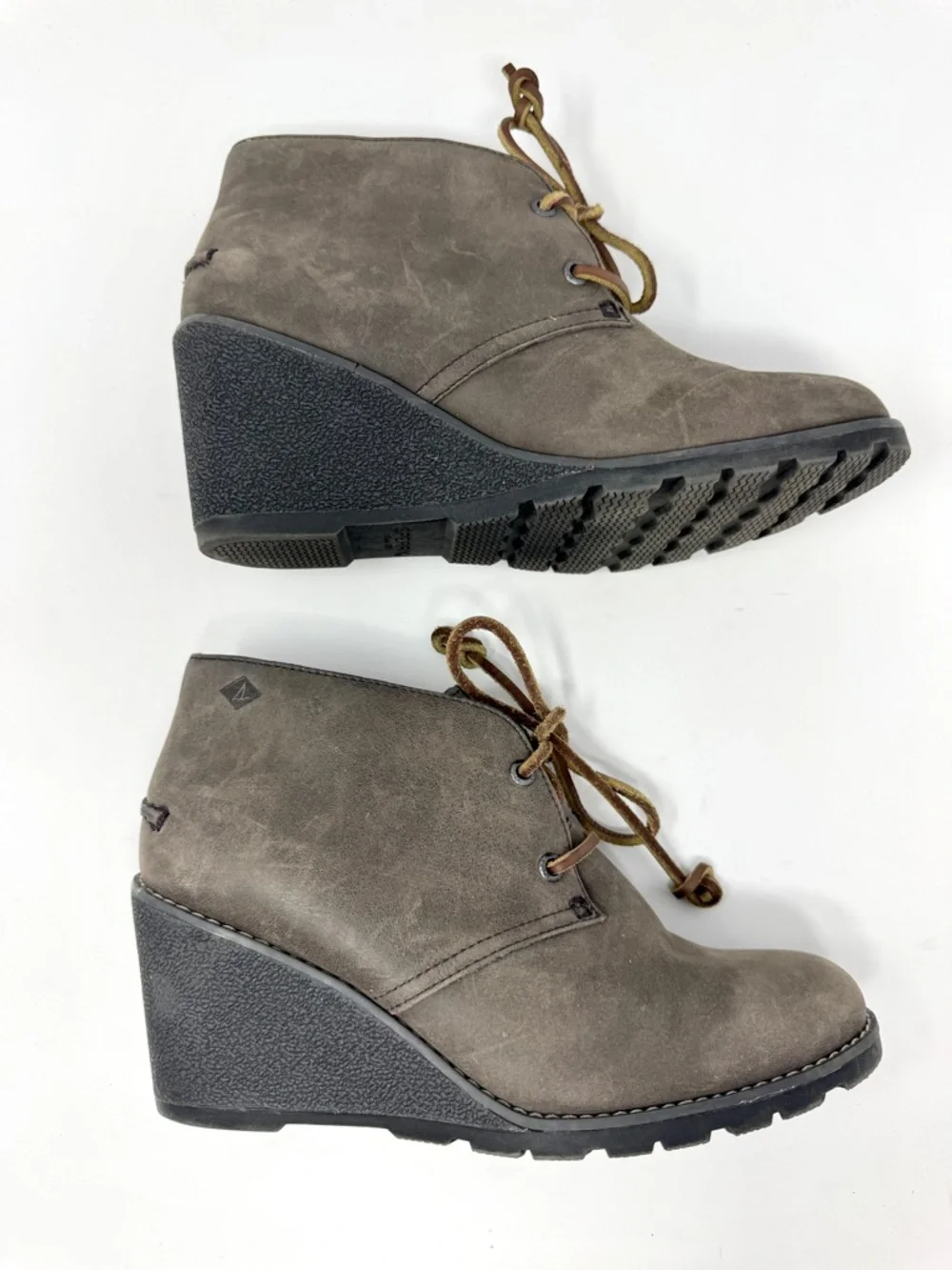 Sperry Women's Celeste Prow Wedge Ankle Booties - Gray Leather